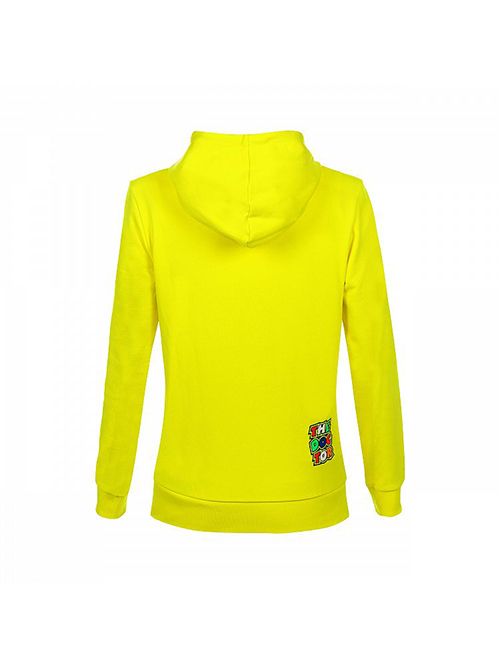 VRWFL352701001_VR46 CLASSIC-STRIPES 19 FLEECE WOMAN YELLOW_BV