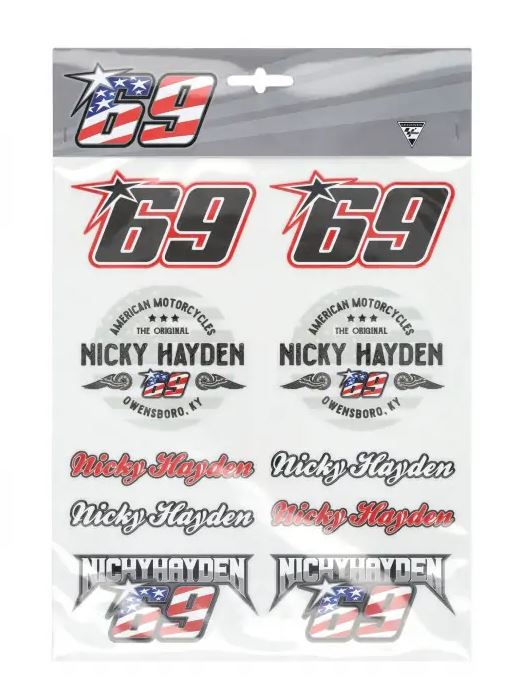 1 69 NICKY HAYDEN Heart Sticker Kit Mm. 75xmm. 63 Decal Sticker Aufkleber  Pegatina Honda Motogp Valentino Rossi 46 Redbull Yamaha SBK Monster 