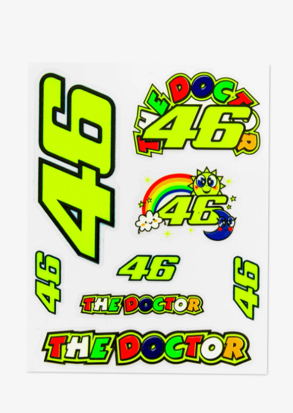 Valentino Rossi Monster Energy Stickers, Unisex, One Size, Multi