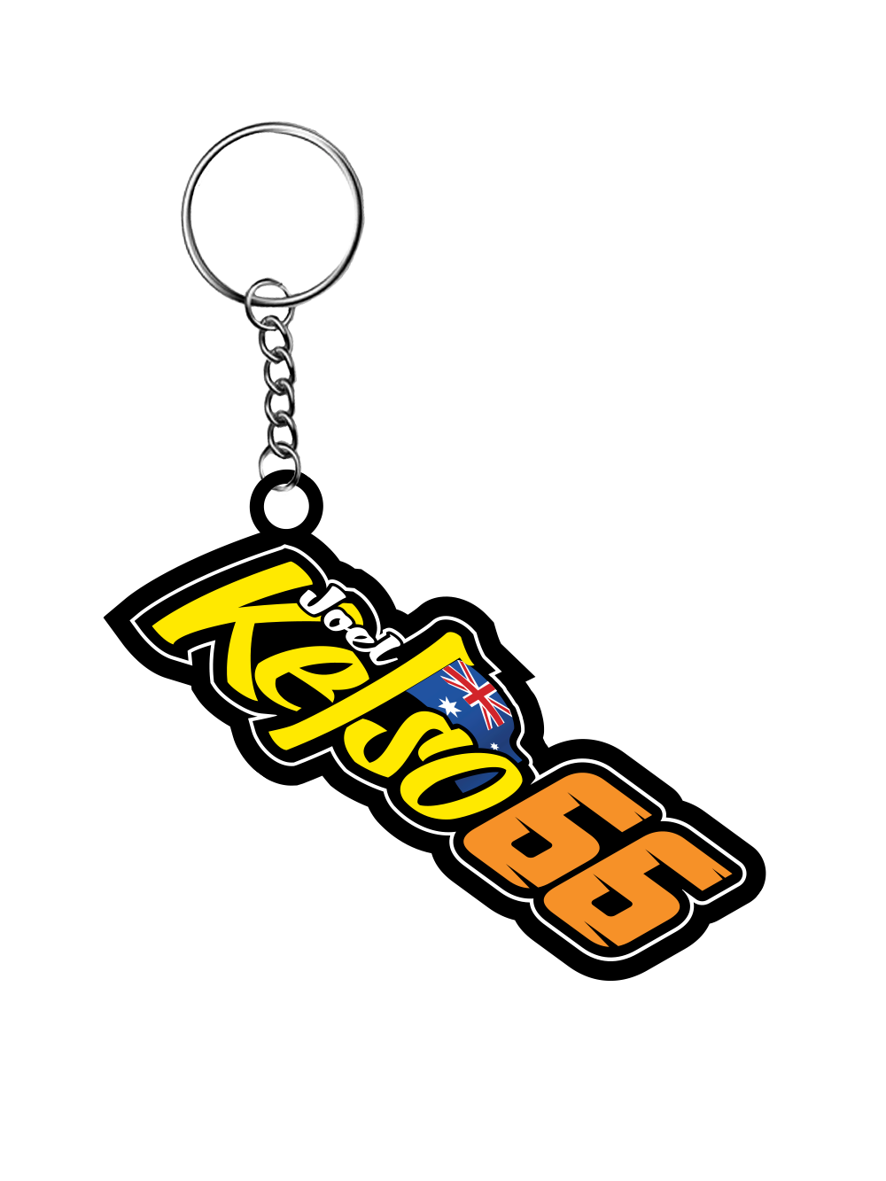 JK23A-004 JOEL KELSO RUBBER KEYRING