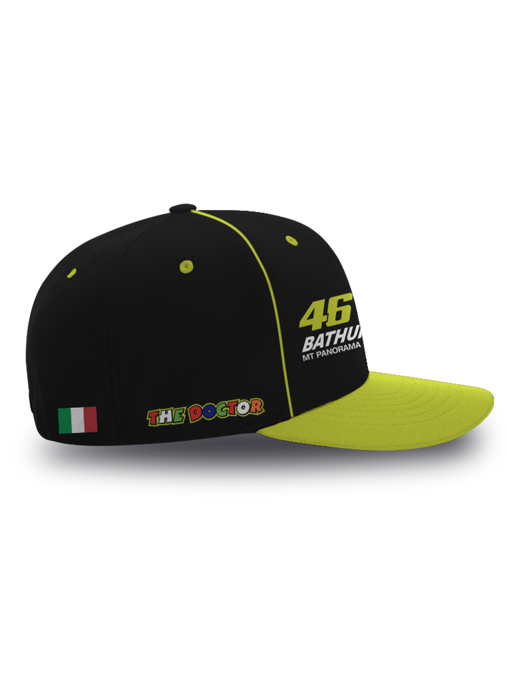 VR24H-002 VR46 BLACK & YELLOW SNAPBACK CAP V3